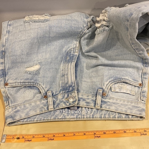 Aeropostale • high rise, wide leg destroyed denim jeans - Picture 11 of 14